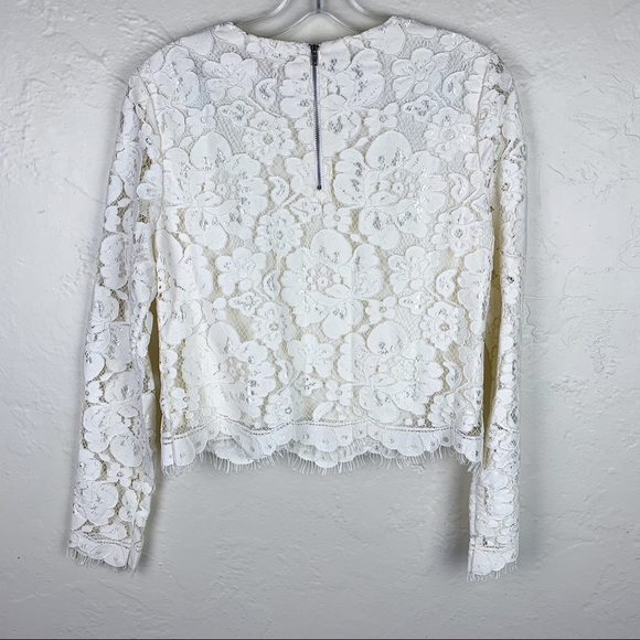 SOLD Wayf Erin Floral Lace Long Sleeve Shopbop Blouse - Picture 9 of 9